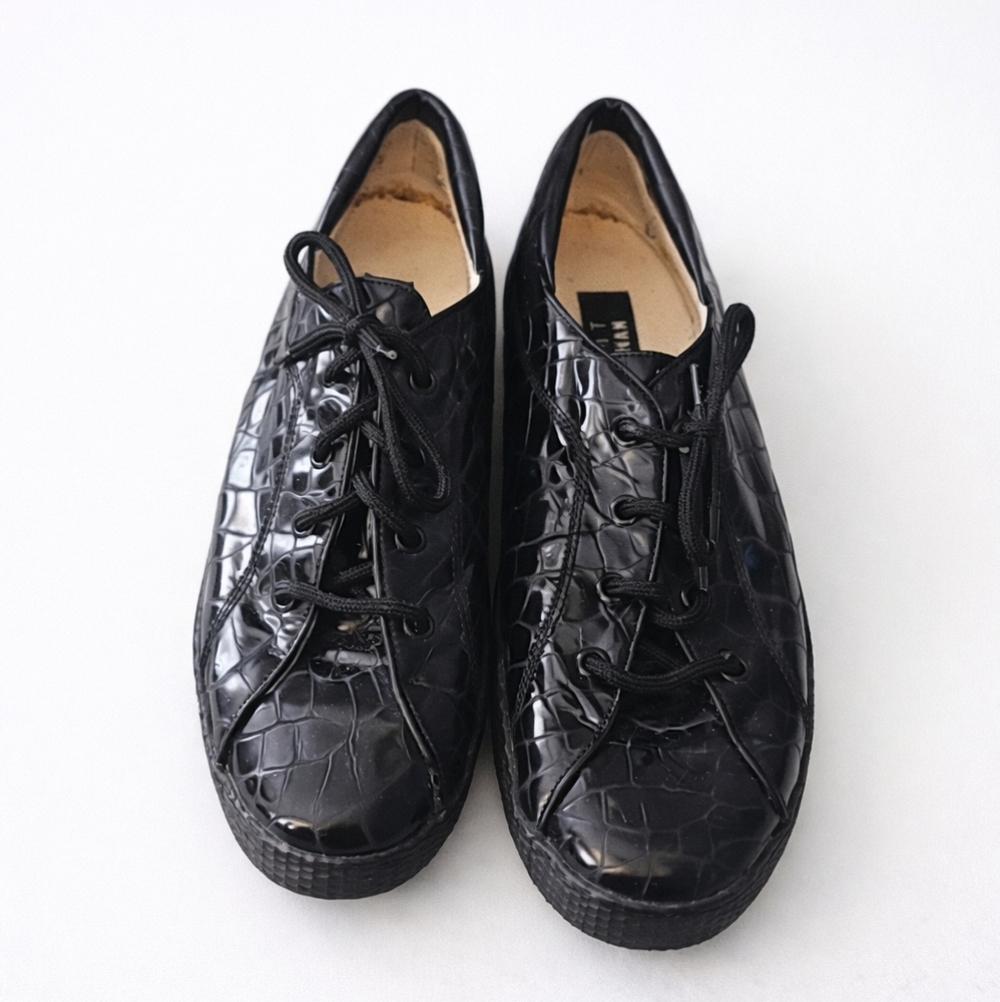 Authentic Stuart Weitzman Croc-Embossed Rubber Fashion Sneakers 😍
